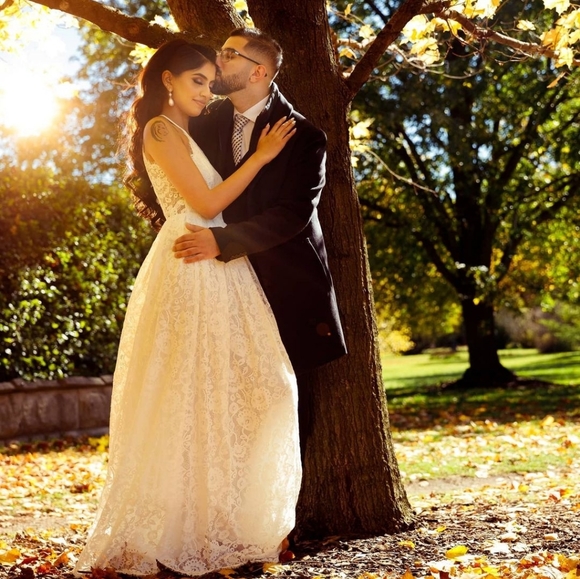 Lace halter neck maxi wedding dress - Picture 4 of 4